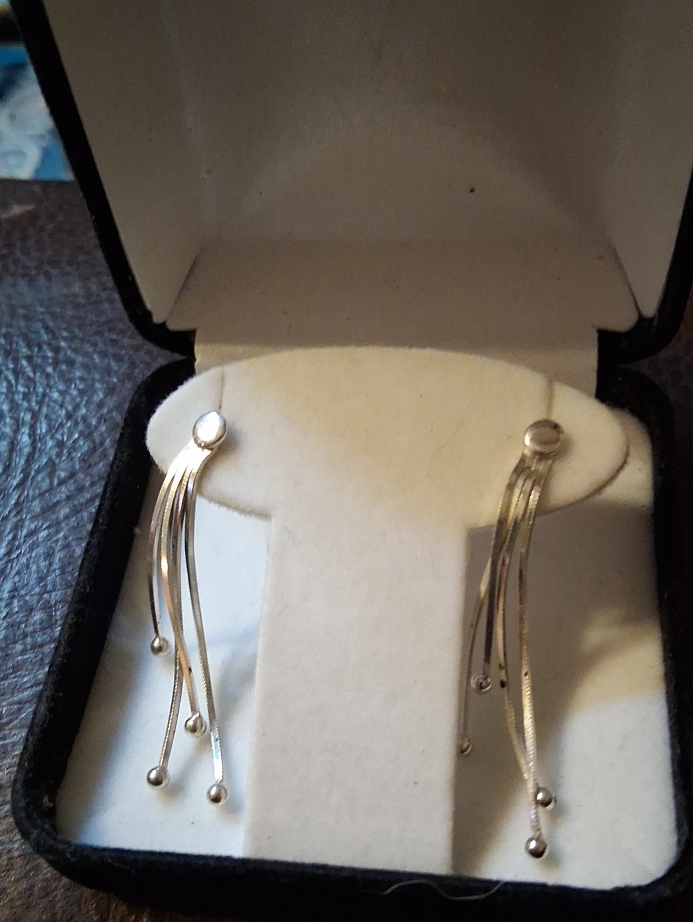 Sterling Silver Multi-Strip Drop Earrings - Silver